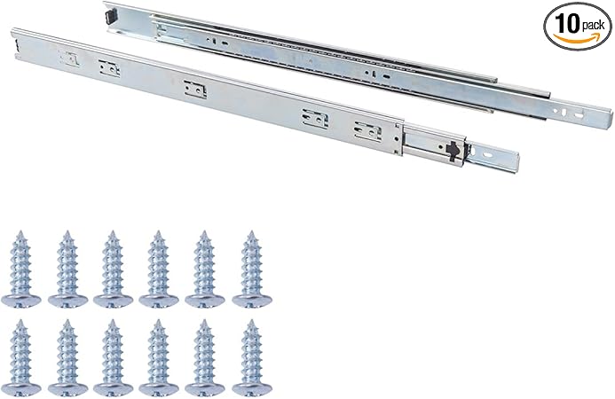 Amazonbasics 22 Inch Ball Bearing Drawer Slides Steel 10 Pairs