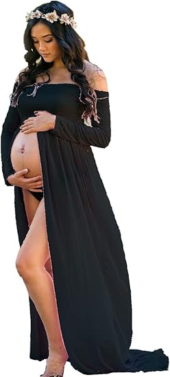 Chiffon maternity maxi dress Clearance
