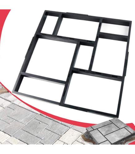 Large Concrete Walk Maker Mold - 19.7"x19.7"x1.7", Reusable Path Paver Mold For DIY Patio & Garden