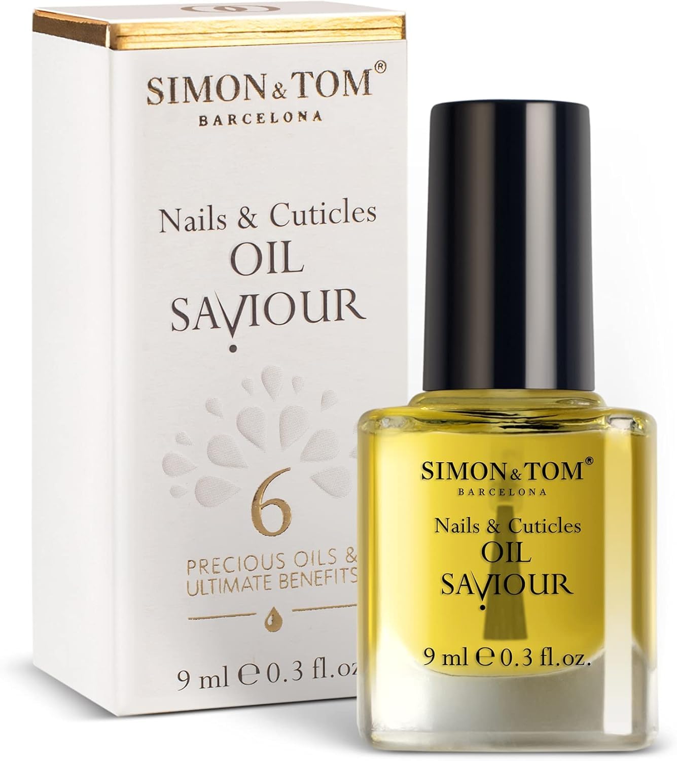 Simon&Tom Nail Oil Saviour Cuticle & Nail Repair Treatment For Dry, Flaking, Split Nails | Accelerates Growth With Organic Argan, Jojoba and Sweet Almond Oils - 9ml – Made in Spain