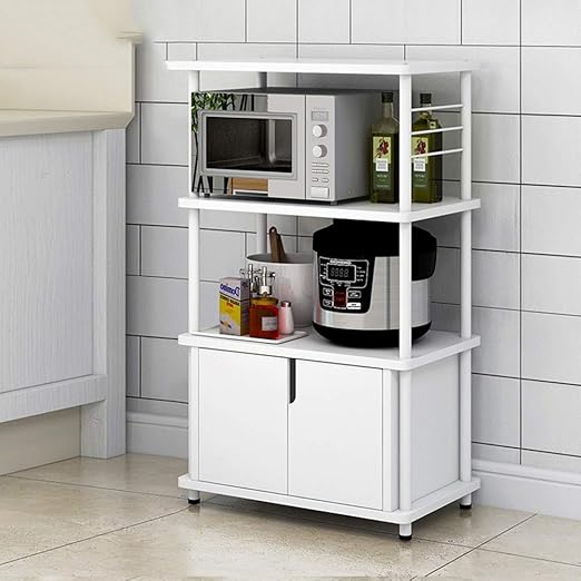 Estante De Cocina, Blanco De Tres Pisos, Marco Blanco, Estante De ...