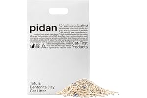 pidan Mix Cat Litter,Tofu Cat Litter with Bentonite,Absorbent and Fast Drying,Flushable Tofu Litter,Selected Quality Pea Dregs,5-Fold Water Absorption,Strong Clumping (5.3lb×1bag)