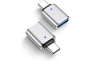 USBC to USB Adapter, 2 Pack USB 3.0 Female to USB-C Male Adapter for Mouse, Card Reader, Printer, Super Data Transfer Type C 