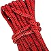 Outdoor Rock Climbing Safety Rope 10M(32ft)/15M(49ft)/20M(64ft)/30M(98ft) with Hooks,Diameter 8mm(0.03ft),9KN(900kg),for Outdoor Escape Rope, Camping Hiking Rope, Fire Rescue Parachute (Red, 10m)