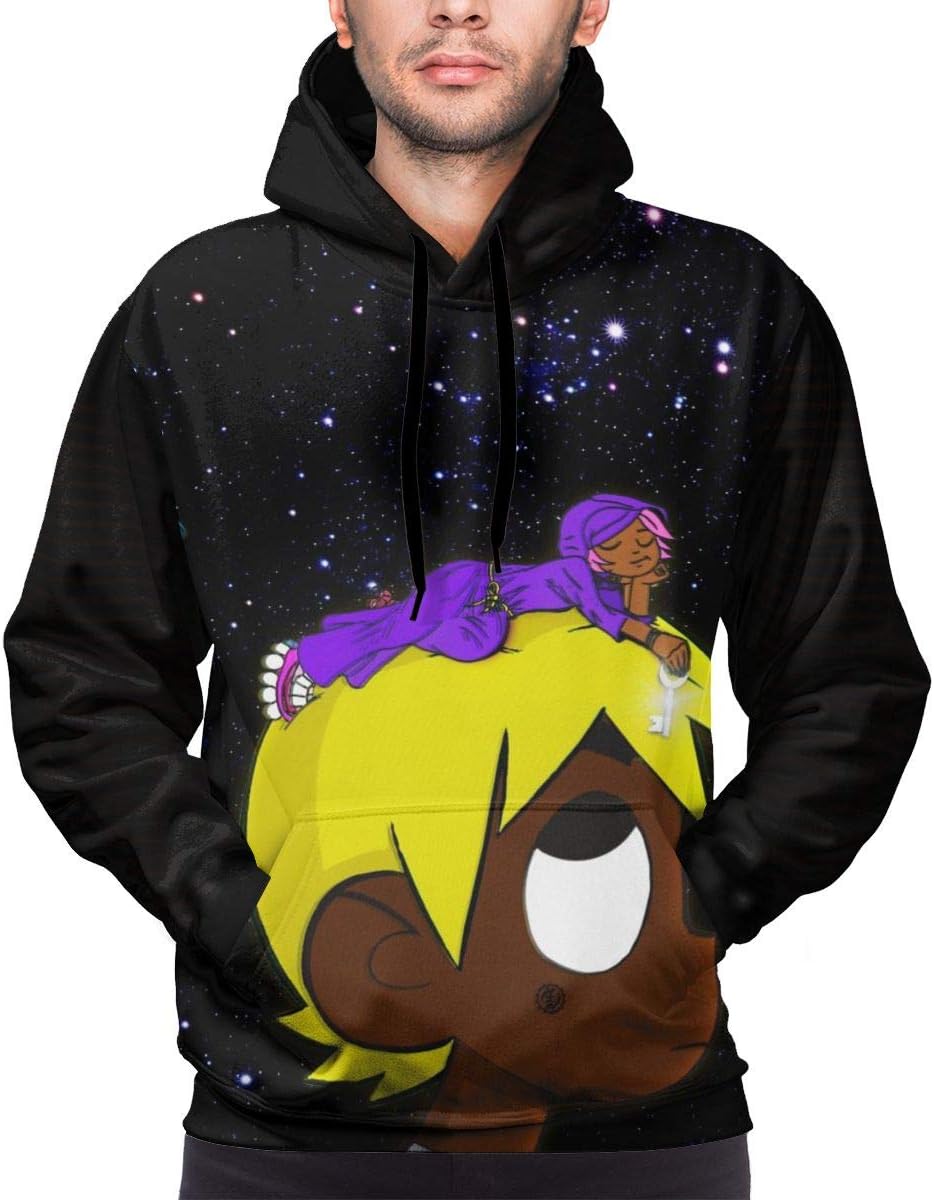Jamais Vu Lil U-zi Vve-rt Men's Hoodie 3D Printed Hooded Sweatshirt Pullover with Pocket M Black