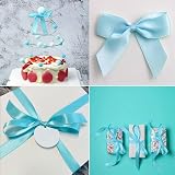 YAAVAAW 22m Baby Blue Ribbon 40mm Thick Satin Wedding Car Gift Decor view 4