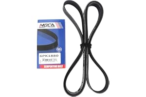 MOCA AUTOPARTS MOCA 6PK1880 EPDM Serpentine Belt Fits 2002-2005 for Audi A4 3.0L & 2005-2006 for Mitsubishi Lancer 2.4L & 2003-2007 for Toyota Matrix 1.8L & 1998-2005 for Volkswagen Passat 2.8L