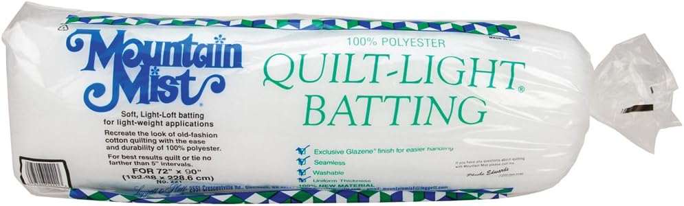 Mountain MistBatting Quilt-Light Polyester Batting, Twin 72 inches-by-90 inches