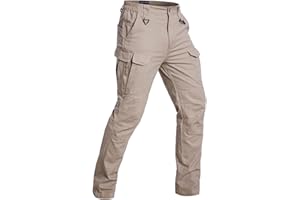 NAVEKULL Men's Flex Tactical Pants Cotton Stretch Work Cargo Pants Lightweight EDC Outdoor Hiking Trousers