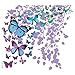 Tervis Blue Endless Butterfly Made in USA Double Walled Insulated Tumbler Travel Cup Keeps Drinks Cold & Hot, 24oz Water Bottle, Classic