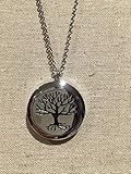 Essential Oil Diffuser Pendant By Baltic Essentials Tree of Life Necklace Pendant & 29 Inches Chain and Pendant Made Of 316L Surgical Stainless Steel Material Washable Pads Fresh Smell Aromatherapy