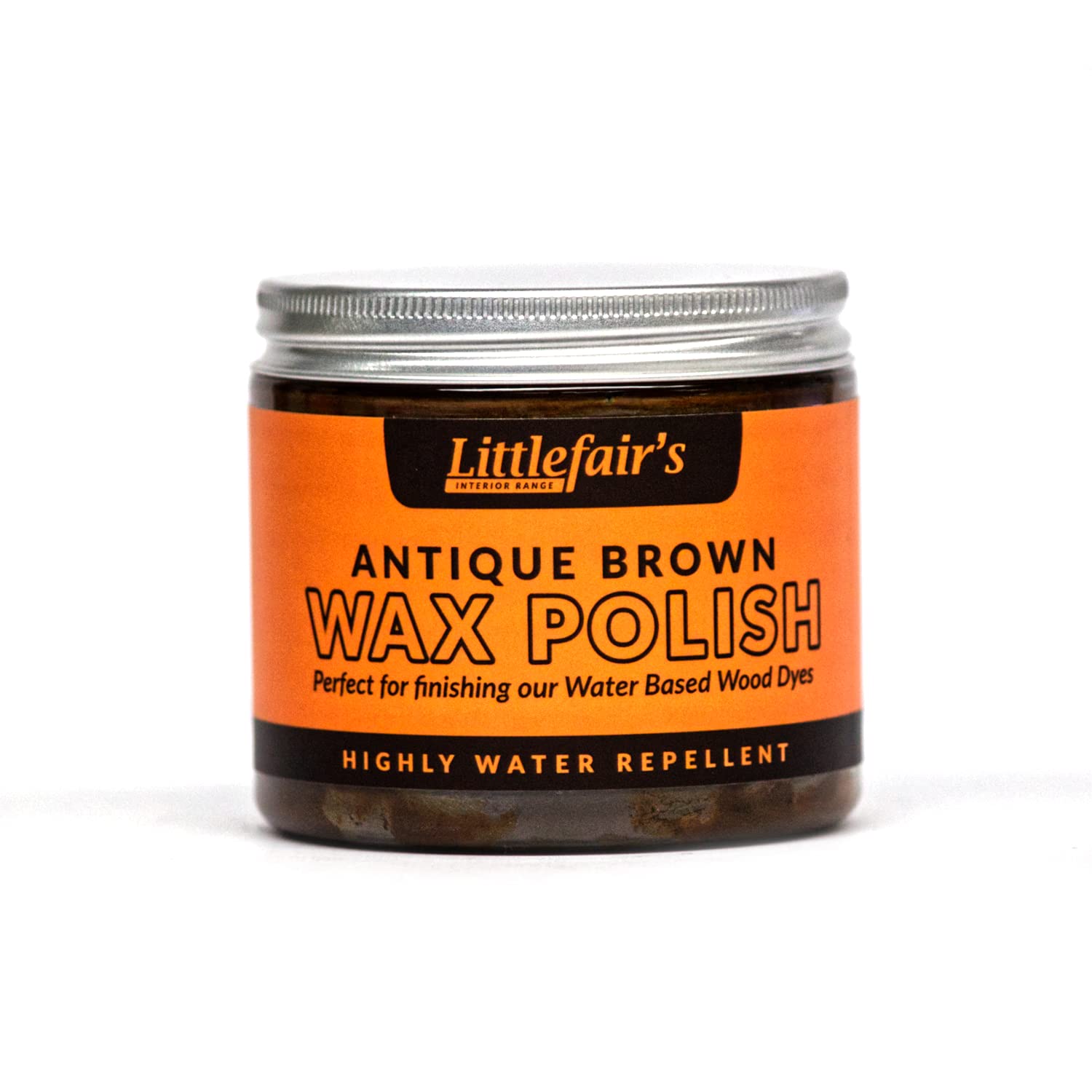 Littlefair's Wax Polish for Wood (200ml Antique Brown) - Non-Toxic, Highly Water Repellent Wood Wax for Furniture