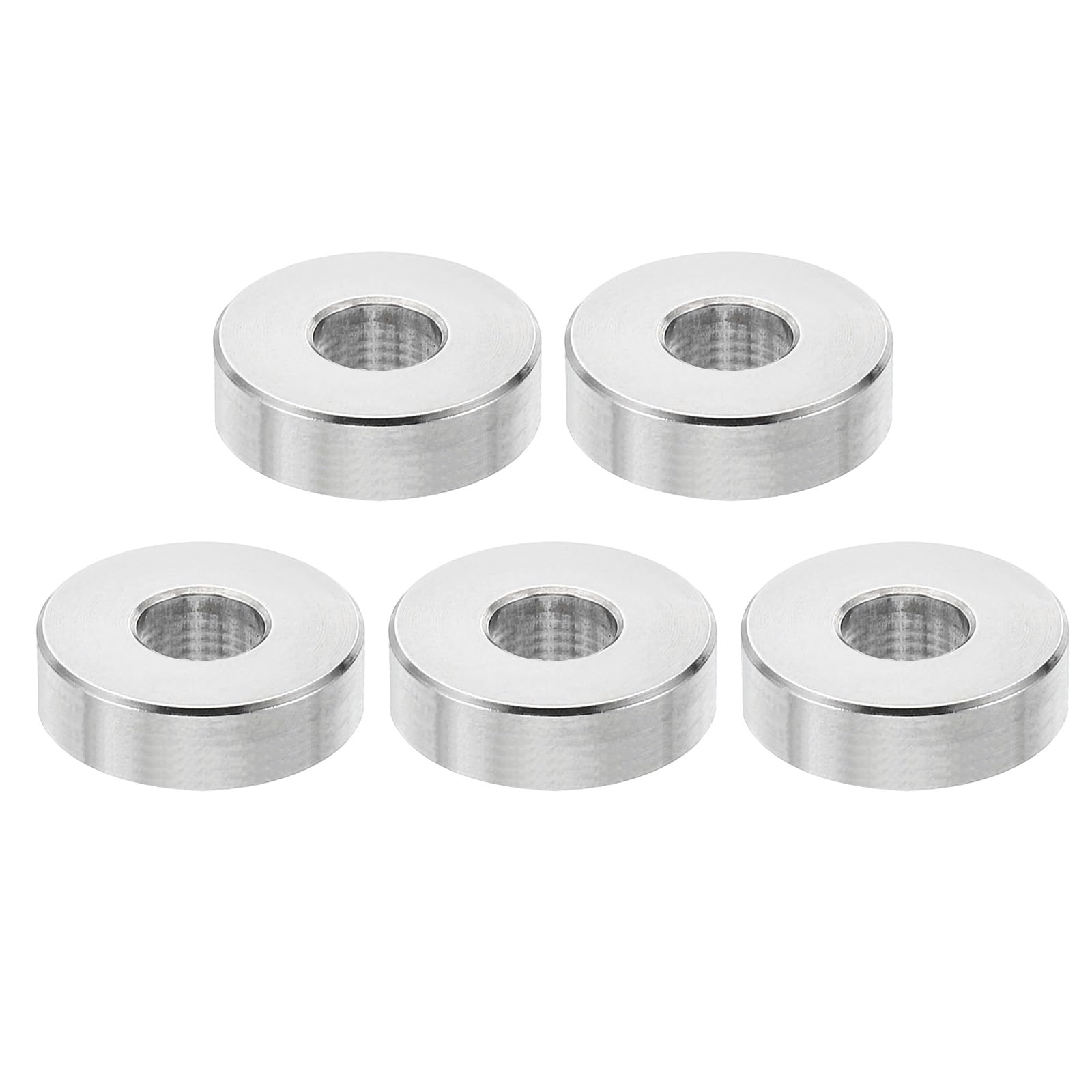 PATIKIL M6 Stainless Steel Spacers, 5 Pcs Metal Spacer Stainless Steel 6.2mm ID x 16mm OD x 6mm L Spacer Screw Standoff Round for 1/4" or M6 Screw Bolts