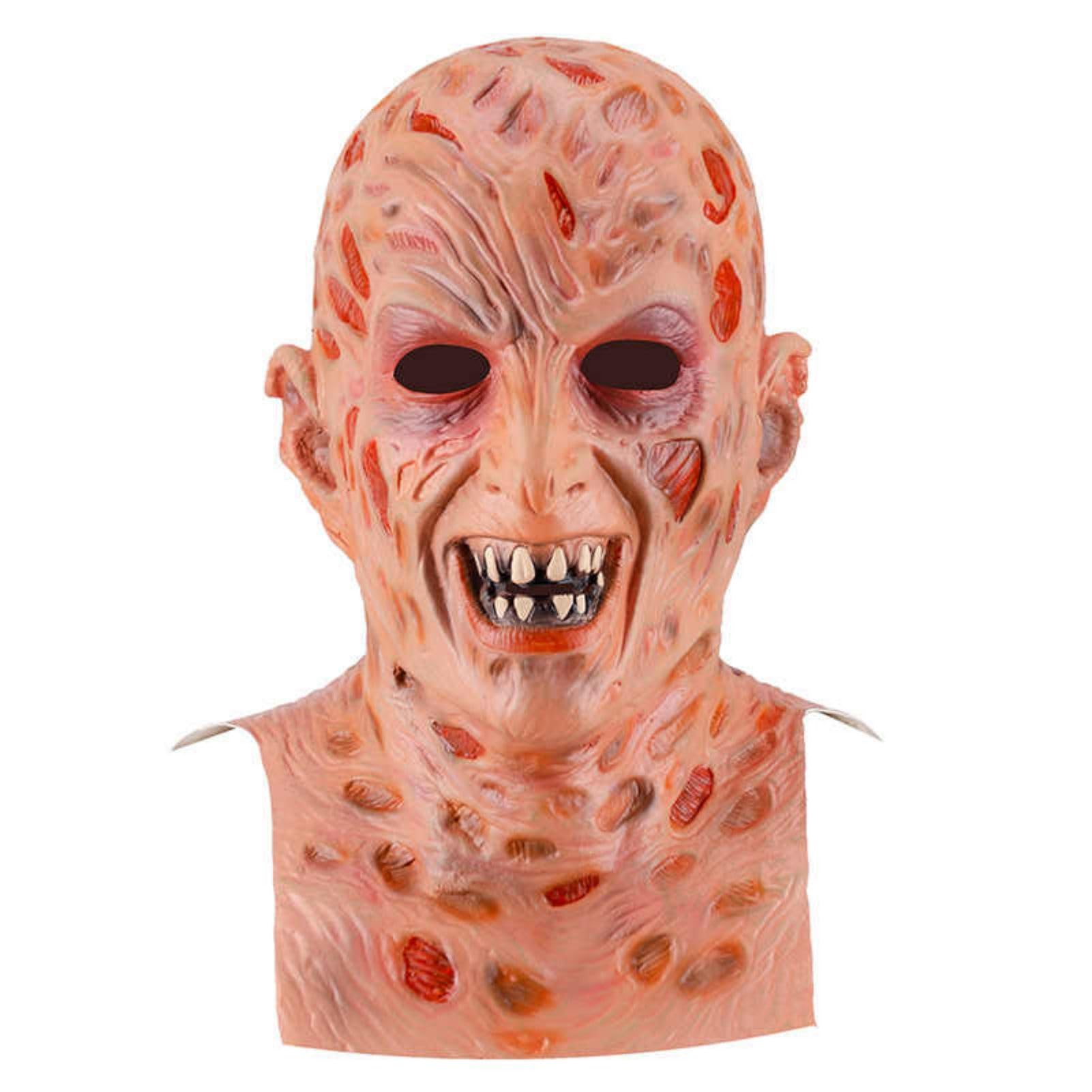nezababy Freddy Mask with Freddy Hat Killer Cosplay Headwear On Elm St Nightmare Halloween Costumes Accessory Set Prop (Freddy Mask)