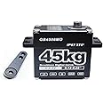 GOTECK 45KG Brushless Digital Servo Large Torque 8.4V Full Metal Gear IP67 Waterproof Steering Servo with 25T Servo Horn for 1/6 1/8 1/10 RC Crawler Car,Robot,Boat,Truck Robot Parts (45KG(8.4V)-270°)