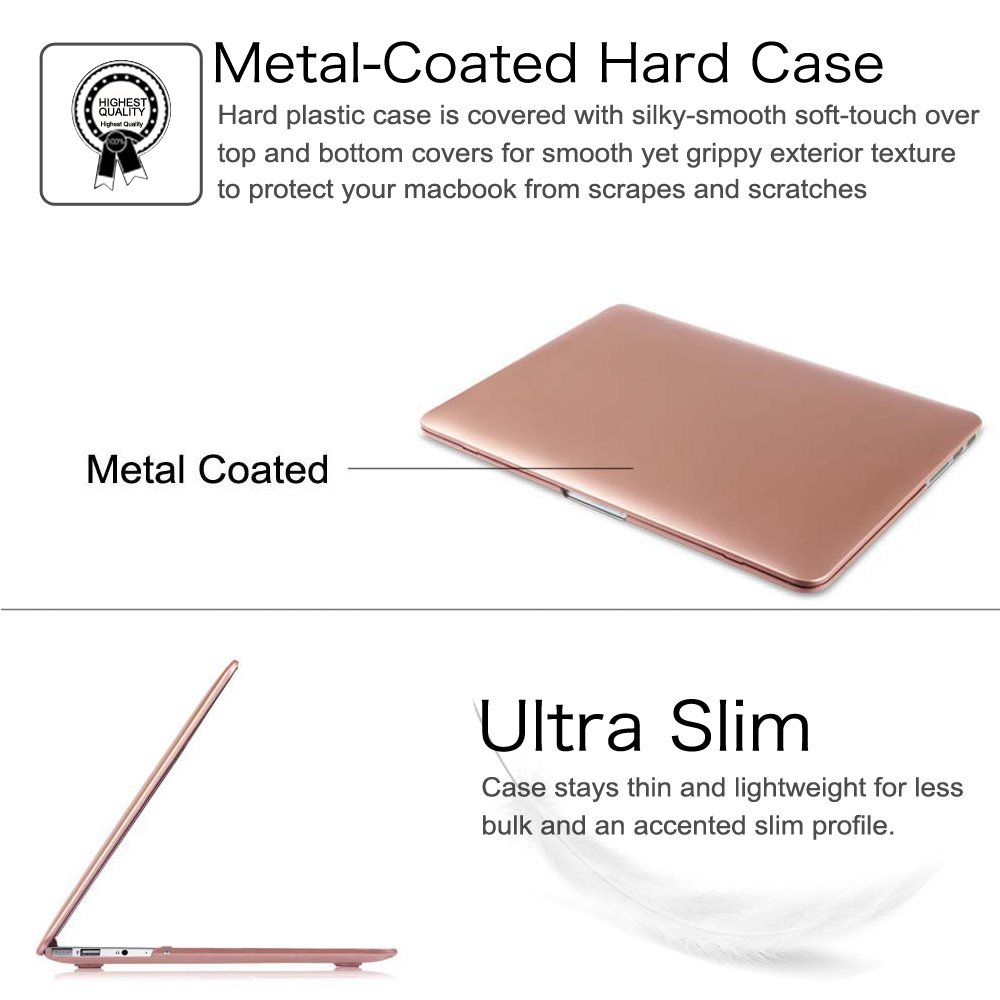Ultra Slim Lightweight Rubber Coated Cover Case for Apple MacBook Air