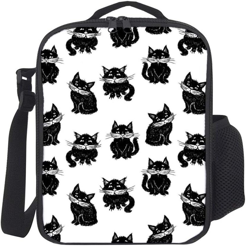 black cat lunch bag