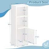 Dripex 3 Tier Floor Cabinet White PVC Bathroom Storage Shelf Unit view 2