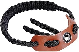 Elm Ray Archery Bow Wrist Sling 550 Paracord,Durable 100% Full Grain Leather with Strong Metal Grommet,Comfortable and Light,Fit Compound Bow Stabilizer & Recurve