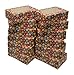 Christmas Cookie gift boxes; rectangular with clear window; colorful paperboard with holiday designs; set of 12 with 12 stickers for sealing (Colorful Jax - NO STICKERS)