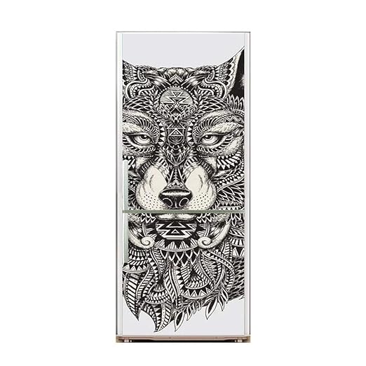 XIAOMAN Pegatinas de Nevera de Cocina Wolf HD Refrigerador Puerta ...