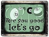 Billards metal sign Pool table shark funny / bar tavern pool room vintage style wall decor 157