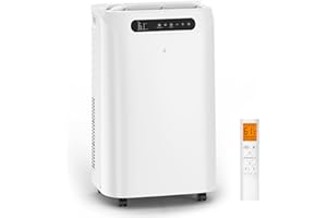 DOMANKI 14000 BTU Portable Air Conditioners for Room up to 700 Sq. Ft, 3-IN-1 Portable AC Unit with Fan Dehumidifier, Drainage-free Cooling, 48 dB Quiet Sleep Mode, 24H Timer, Auto Swing, Windows Kit Included