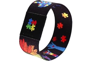 Nanafast Autism Awareness Bracelet - Colorful Elastic Wristband for Women & Men