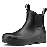 HISEA Women's Chelsea Rubber Rain Boots Ankle Rain Boots Waterproof Women Neoprene Short Garden Boots