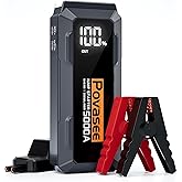 5000A Jump Starter Povasee A40 Car BatteryJump Starter, 12V Jump Box for Car Up to All Gas or 10L Diesel Engine Battery Jumper Starter Portable with 3" LCD Display Power Bank/Dual Output/LED Light
