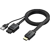 AUTOUTLET N64 to HDMI Adapter, Supports 1080P(60hz) Output, 4:3 & 16:9 Aspect Ratio Switch, Retro Gaming Converter for N64, NGC, SNES on Modern TVs