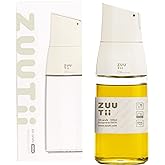 Zuutii Olive Oil Dispenser, Drip Free Spout Oil Container for Kitchen.Vinegar Dispenser, Glass Bottle for Cooking,500ML,Light Cream
