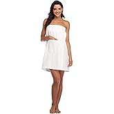 North Bund Women's Waffle Wrap Robes Spa Bath Knee Length Lightweight Short Bathrobe with Adjustable Closure