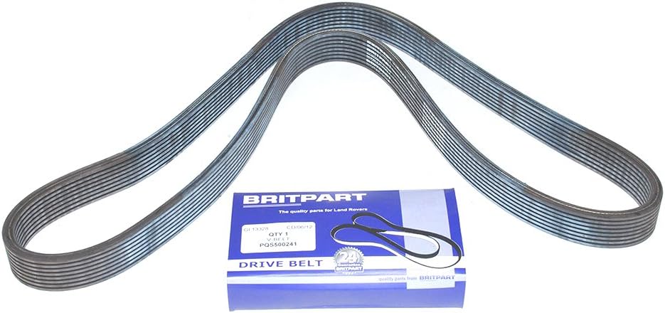 BRITPART BELT SECONDARY DRIVE COMPATIBLE WITH LAND ROVER RANGE ROVER L322 4.2L & RANGE ROVER SPORT SUPERCHARGED 2006-2009 PART # PQS500241