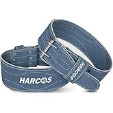 Harcos USPA/IPL Competition Approved 8mm Leather Weightlifting Belt for Men and Women - Heavy Duty Gym Belt for Lifting, Squats, Deadlifts, Powerlifting, Back Support IPF for Fitness Workout