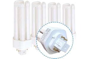 KOR (Pack of 4 26 Watt Triple Tube - GX24Q-3 (4 Pin) Base -3500K White - CFL Light Bulb - Philips 268243 PL-T 26W/35/4P/ALTO - GE 97616 F26TBX/835/A/ECO