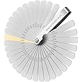 Feeler Gauge Set Steel Thickness Gauge 32 Blades, 0.04-0.88 mm (0.0015-0.035 Inch) Metric/Imperial, for Measuring Gap Width and Thickness for Guitar, Spark Plug, 3D Printer, Piston Measure.