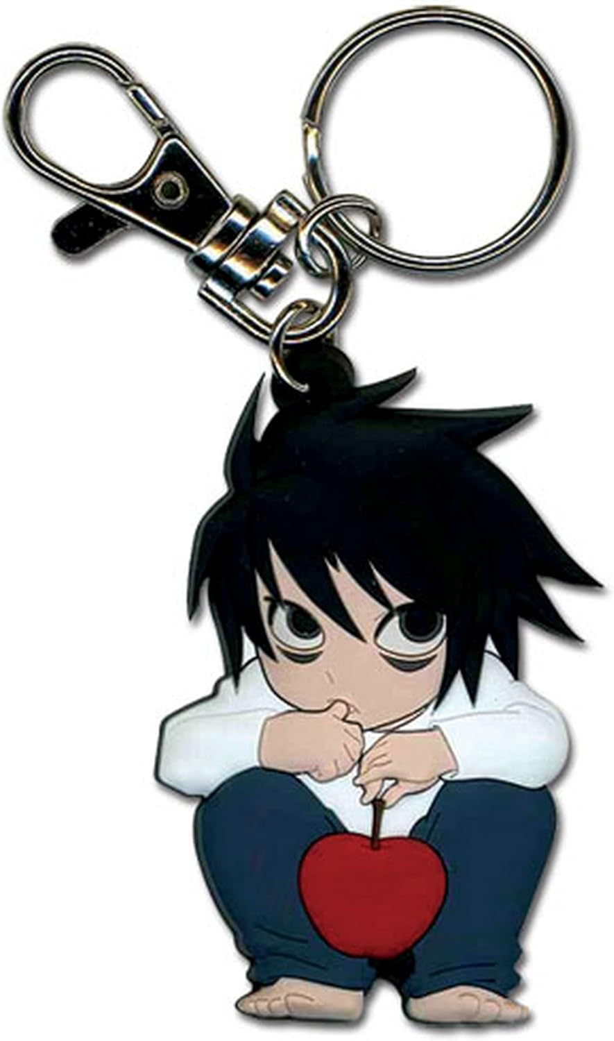 Amazon Com Great Eastern Entertainment Death Note L Sd Pvc Keychain Toys Games