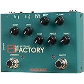 SONICAKE Bass Pedal with Analog Preamp Overdrive Compression - B Factory | 3-Band EQ via Pre/Post Selection, Bass Guitar Preamp Effects Pedal with high impedance Input and XLR Output