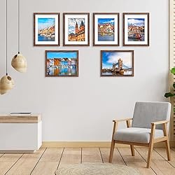PWTAKO 8x10 Picture Frame Set of 6, Display