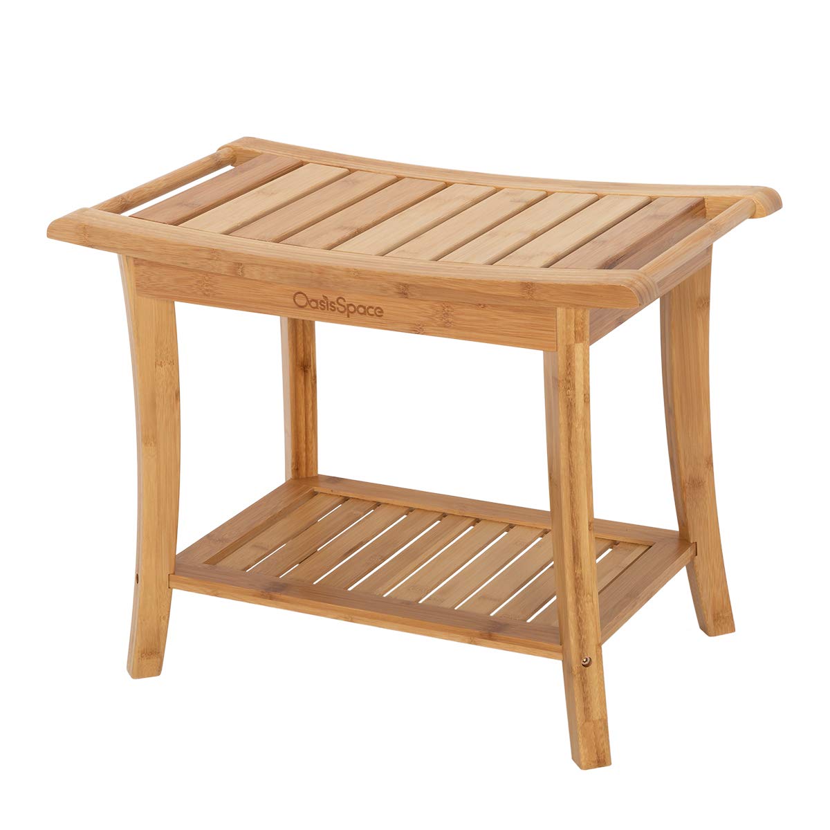 OasisSpace Bamboo Shower Bench, 24