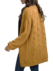 Ferrtye Womens Oversized Chunky Open Front Cardigan