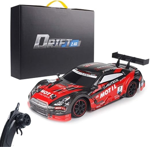 Amazon Co Jp Rcカー 子供のゲームおもちゃの車を移動する充電1時16分の高速rcリモートコントロールレーシングカー2 4g四輪駆動ドリフトgtrオフロード 衝撃緩和性と耐久性 Color Red Size 280x115x75mm ホーム キッチン