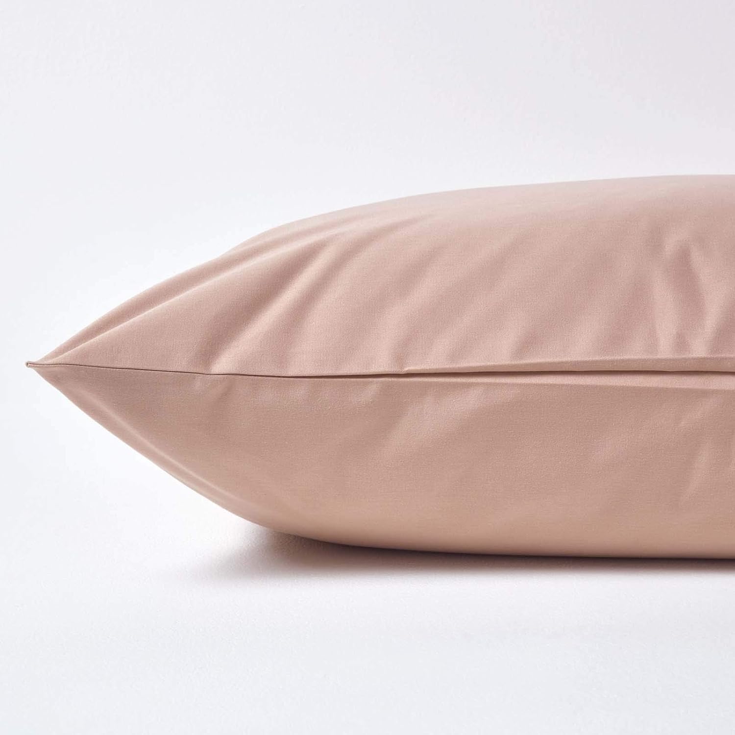 HOMESCAPES 1000 Thread Count Egyptian Cotton Beige 80 x 80 cm Pillowcase Euro Size Luxury Pillow Case, Moonlight Beige - Image 3
