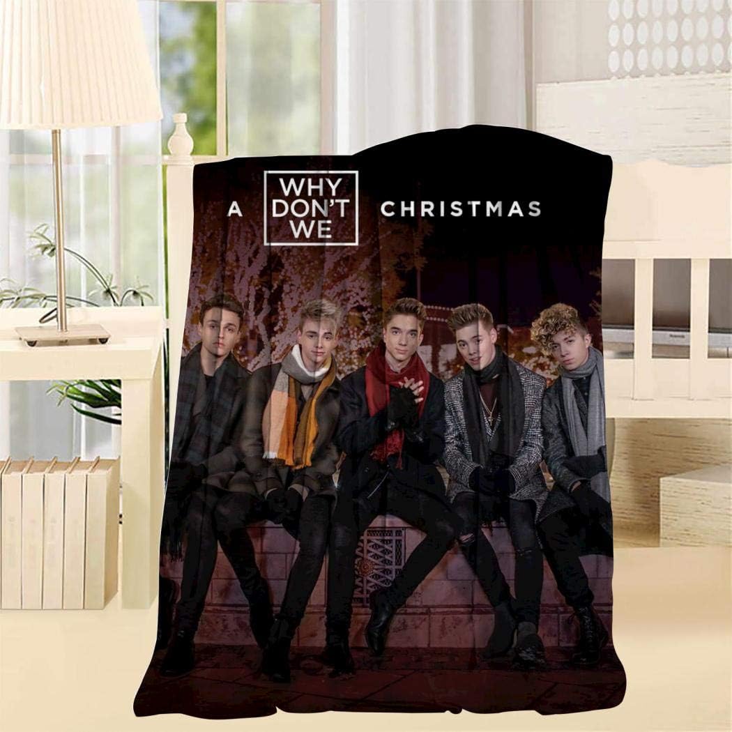 Magicaler Warm Throw Blanket 3D Printed Why-Don't-We Super Lightweight Soft Fuzzy Fleece Blanket for Home/Travel/Sofa Throw 40X50inch