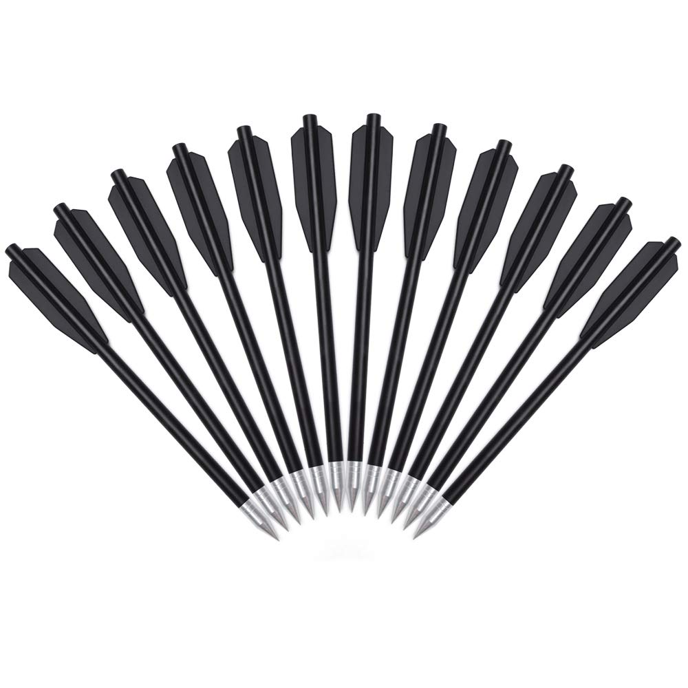Crossbow Bolts Arrows 6.5" Plastic Hunting Arrows for 50-80lbs Mini Crossbow Archery Pistol - Fishing Hunting Target Practice (Pack of 12)