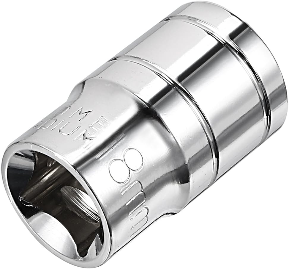 sourcing map 1/2-Inch Drive 18mm 6-Point Shallow Socket, Metric, Cr-V - Image 3