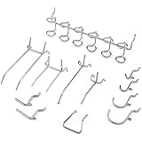 Hiltex 53106 Pegboard Hooks and Organizer Assortment | 50-Piece Variety Pack