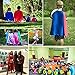iROLEWIN Knight-Costume for Boys Superhero-Cape and Mask for Kids Dress-Up Birthday Party Favors with Shield (Blue-Red)