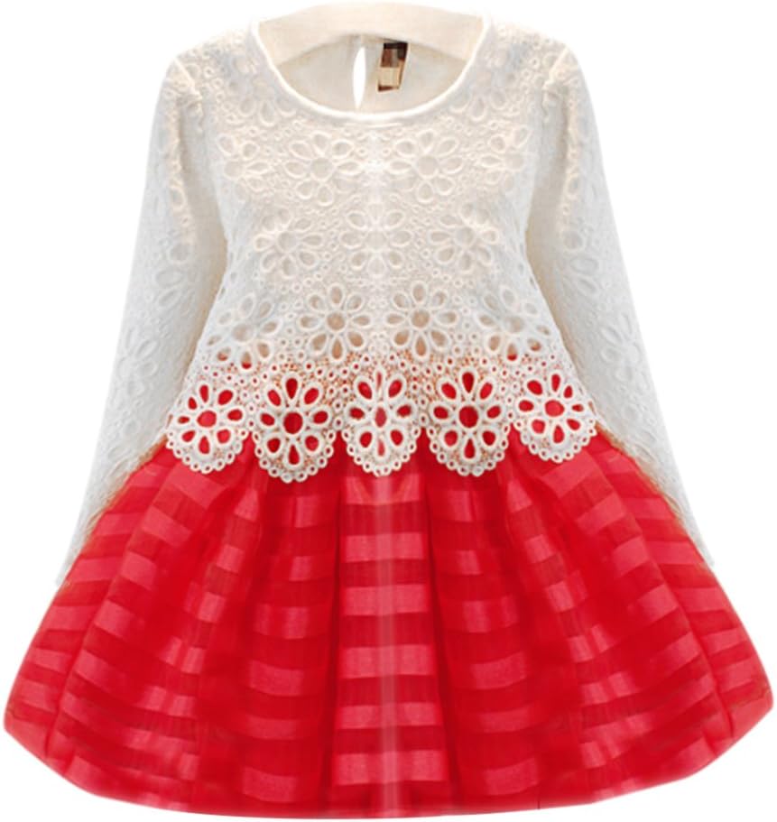 Christmas Gift for Little Girl's Long Sleeve Princess Dress Party Dress Skirt